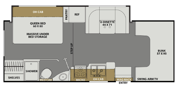 2023 COACHMEN FREELANDER 23FS, , floor-plans-day image number 0